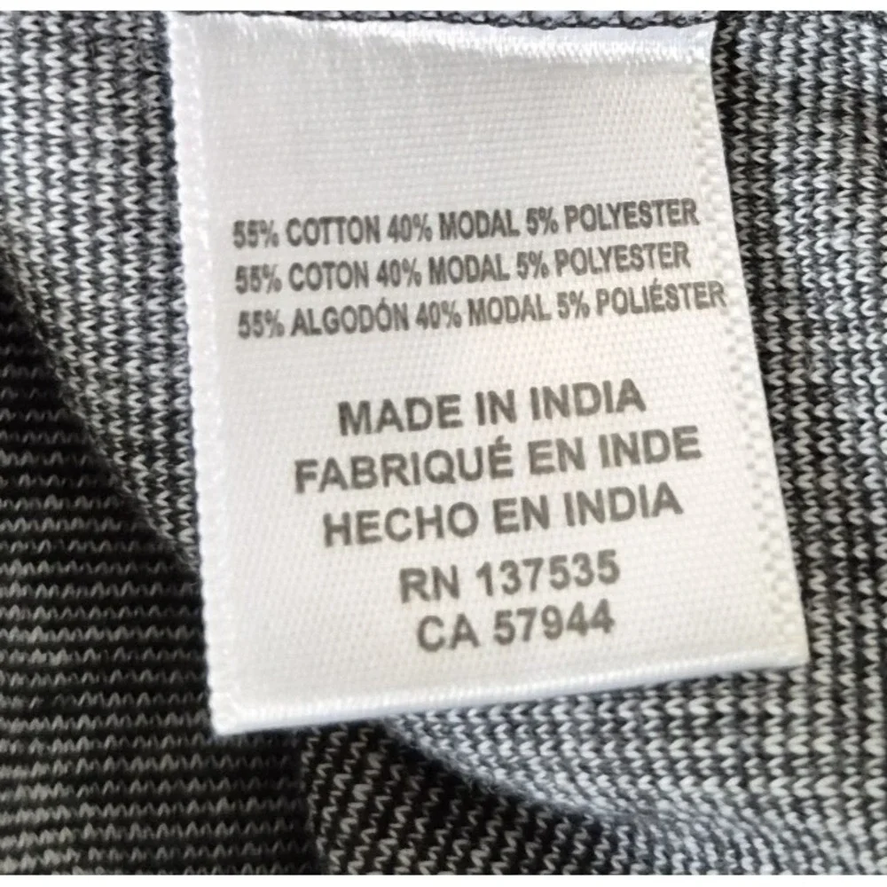 Mizzen+Main Sweater Mens Large Gray Stretch Long Sleeve 1/4 Zip Pullover‎